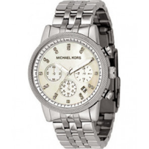 Uhrenarmband Michael Kors MK5027 Stahl Anthrazitgrau 18mm