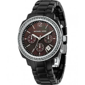 Uhrenarmband Michael Kors MK5080 Kunststoff Schwarz 18mm