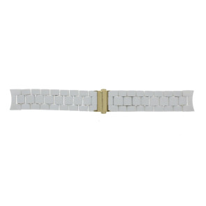 Uhrenarmband Michael Kors MK5145 Stahl Weiss 20mm