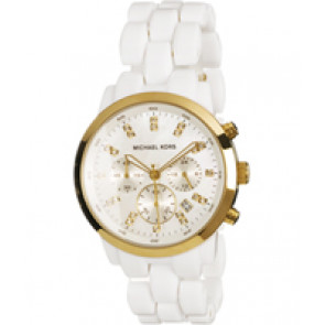 Uhrenarmband (Armband + Gehäuse-Kombination) Michael Kors MK5218 Kunststoff Weiss 22mm