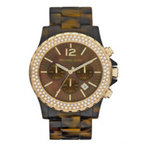 Uhrenarmband Michael Kors MK5557 Stahl Braun 24mm