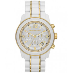 Uhrenarmband Michael Kors MK5804 Stahl Weiss 22mm