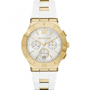 Uhrenarmband Michael Kors MK6171 Silikon Weiss 22mm