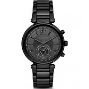 Uhrenarmband Michael Kors MK6297 Stahl Schwarz 20mm