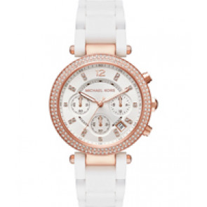 Uhrenarmband Michael Kors MK6405 Stahl Weiss 20mm