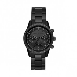 Uhrenarmband Michael Kors MK6438 Stahl Schwarz 18mm