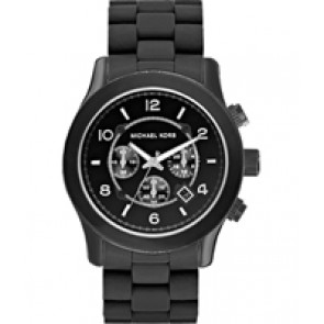Uhrenarmband Michael Kors MK8119 Silikon Schwarz 24mm