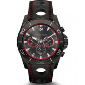 Uhrenarmband Michael Kors MK8420 Leder Schwarz 24mm