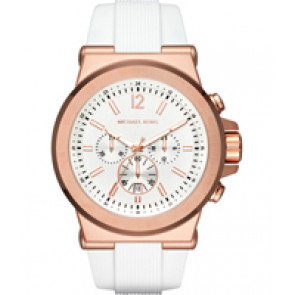 Uhrenarmband Michael Kors MK8492 Silikon Weiss 28mm