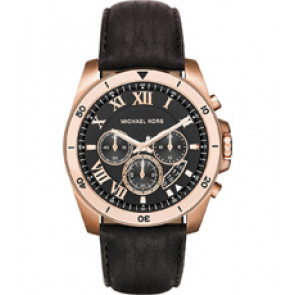 Uhrenarmband Michael Kors MK8544 Leder Schwarz 24mm