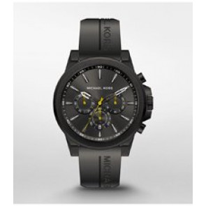 Uhrenarmband Michael Kors MK8699 Silikon Schwarz 20mm