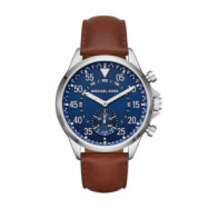 Uhrenarmband Smartwatch Michael Kors MKT4006 Leder Braun 24mm