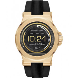 Uhrenarmband Michael Kors MKT5009 Silikon Schwarz 13mm
