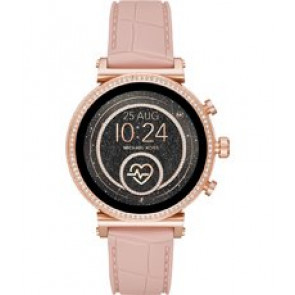 Uhrenarmband Michael Kors MKT5068 Silikon Rosa 18mm
