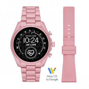 Uhrenarmband Smartwatch Michael Kors MKT5098 Aluminium Rosa 22mm