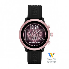 Uhrenarmband Michael Kors MKT5111 Kautschuk Schwarz 20mm