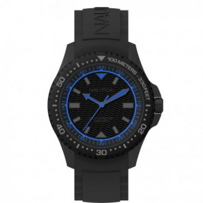 Nautica Uhrenarmband NAPMAU007 Silikon Schwarz 22mm