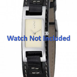 Uhrenarmband DKNY NY3236 Leder Schwarz 10mm