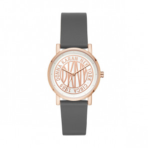 Uhrenarmband DKNY NY2764 Leder Grau 18mm