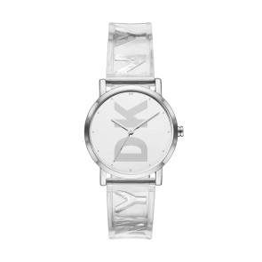 Uhrenarmband DKNY Ny9206 Kunststoff Grau 18mm