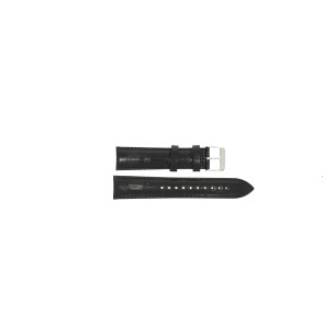 Uhrenarmband Pulsar VJ42-X182 / PS9457X1 / PQG037X Kroko leder Schwarz 20mm