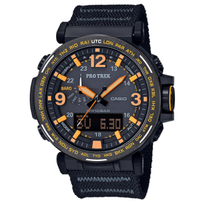 Uhrenarmband Casio PRG-600Y-1ER Nylon Schwarz