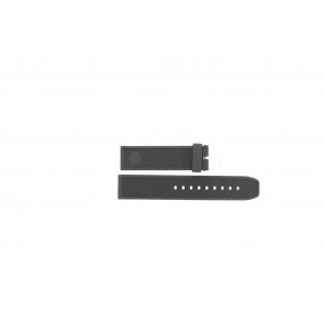 Uhrenarmband Universal PU103 Kautschuk Schwarz 22mm