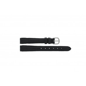 Q&Q Uhrenarmband QQ12LDGGS Leder Schwarz 12mm + schwarzen nähte
