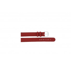 Q&Q Uhrenarmband QQ12LDRGS Leder Rot 12mm + roten nähte