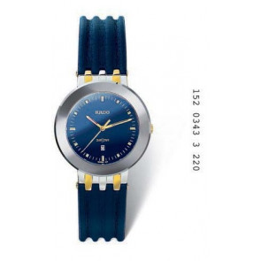Uhrenarmband Rado 15203433 / R14343205 Leder Blau 18mm