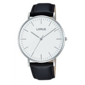 Lorus Uhrenarmband RH883BX9 / VJ21 X071 / RHG055X Leder Schwarz 20mm + schwarzen nähte