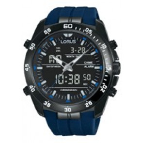 Uhrenarmband Lorus Z021-X007 / RW631AX9 Kautschuk Blau 13mm