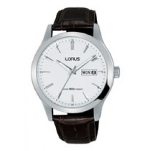 Uhrenarmband Lorus VX43-X097 / RXN29DX9 / RHG088X Leder Braun 20mm