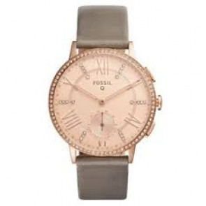 Uhrenarmband Fossil S221346 Leder Grau 22mm