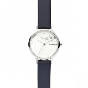 Uhrenarmband Skagen SKW2719 Leder Blau 14mm