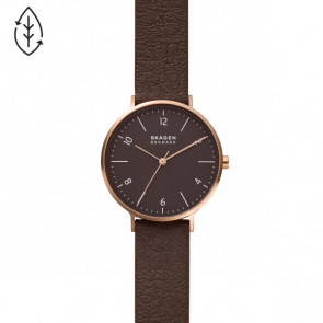 Uhrenarmband Skagen SKW2971 Leder Braun 16mm