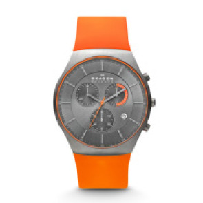 Uhrenarmband Skagen SKW6074 Silikon Orange 26mm