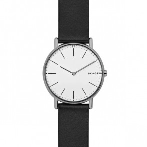 Uhrenarmband Skagen SKW6419 Leder Schwarz 20mm