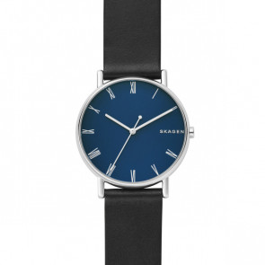 Uhrenarmband Skagen SKW6434 Leder Schwarz 20mm