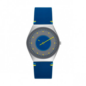 Uhrenarmband Skagen SKW6873 Leder Blau 22mm