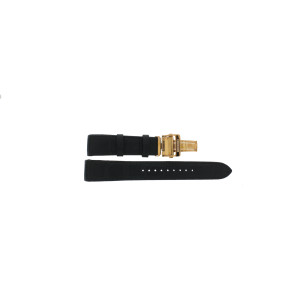 Uhrenarmband Seiko SNQ128P1 / 6A32-00R0 / 4A072JL Leder Schwarz 21mm