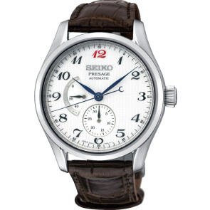 Uhrenarmband Seiko SPB059J1 / 6R27-00J0 / L0E5028J9 Krokodilhaut Braun 20mm