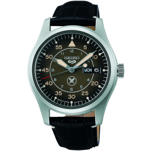 Uhrenarmband Seiko SRPL31K1 / 4R36 16X0 / 5 Sports / L0PY011J0 Leder Schwarz 20mm