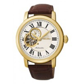 Uhrenarmband Seiko 4R39-00K0 / SSA232K1 Leder Braun 18mm