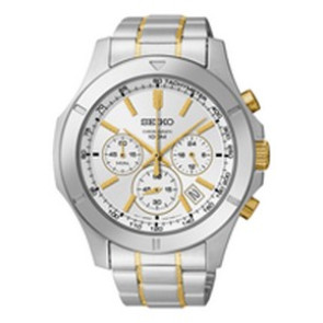 Uhrenarmband Seiko 6T63-00G0 / SSB107P1 / M0TF111C0 Stahl Zweifarbig 21mm