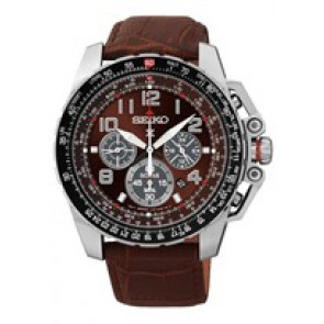 Uhrenarmband Seiko SSC279 Leder Braun 22mm