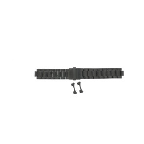 Uhrenarmband Seiko SSC559P1 / V172-0BB0 / M0EV424N0 Stahl Schwarz 20mm