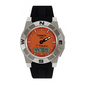 Uhrenarmband Tissot T0015204705100A / T610020272 Kautschuk Schwarz 20mm