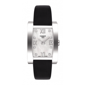Uhrenarmband Tissot T0073091611600 / T603025351 Leder Schwarz 15mm