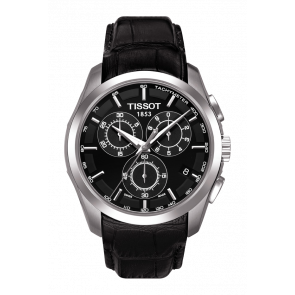 Uhrenarmband Tissot T0356171605100A XL / T610028583 Kroko leder Schwarz 23mm